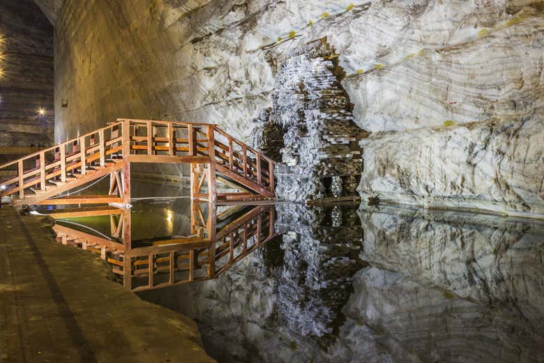 Ponte di legno delle miniere di sale