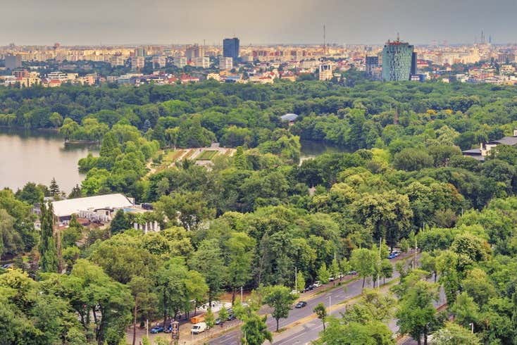 Vista aerea del Parco Herastrau